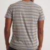 Signature Crew Tee in Heather Grey Sunset Stripe - Image 3