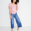 Slub V Neck in Dusty Rose - Image 3