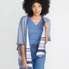 Slub V Neck in Vintage Indigo - Image 4