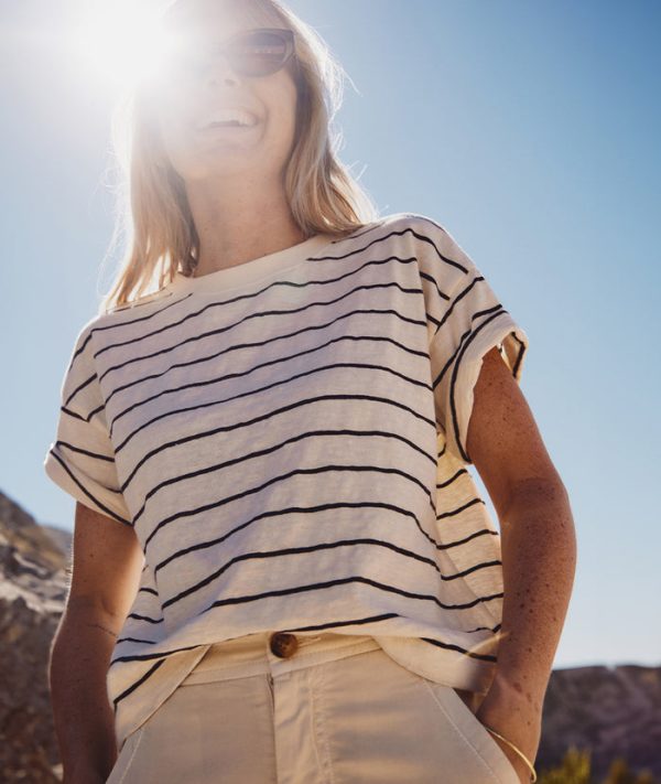 Sadie Vintage Slub Crop Tee