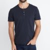 Shortsleeve Henley in Graphite - Image 2