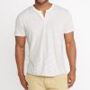 Shortsleeve Henley in Natural/Black - Image 2