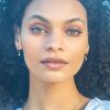 Kris Nations Star + Moon Huggie Hoop Earrings in Gold/Crystal Quartz - Image 2