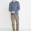 Double Knit Henley in Storm Blue - Image 4