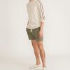 6" Saturday Stretch Selvage Short in Olive - Image 5