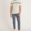 Signature Crew Tee in Natural Green Stripe - Image 5