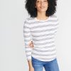 Clover Longsleeve Saddle Crew in Retro Stripe - Image 2