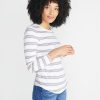 Clover Longsleeve Saddle Crew in Retro Stripe - Image 3