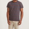 Signature Crew Tee in Navy Sunset Stripe - Image 3