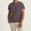 Signature Crew Tee in Navy Sunset Stripe - Image 2