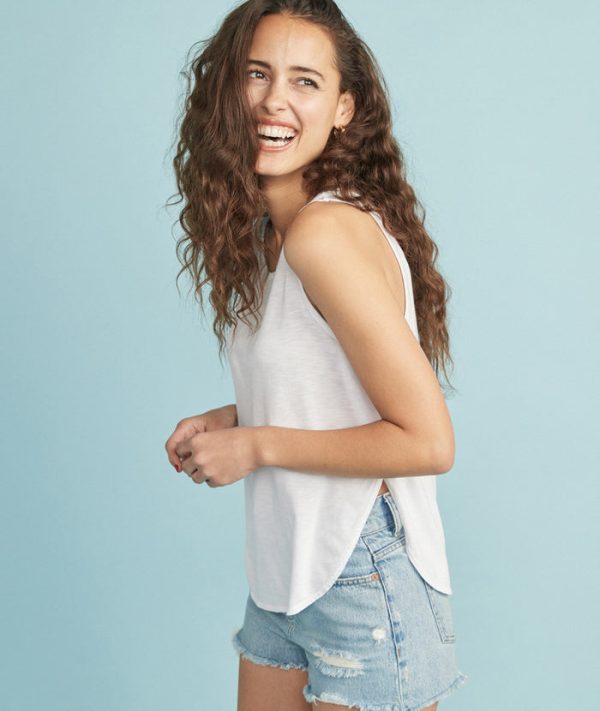 Side Tulip Tank in White