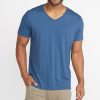 Signature V-Neck in Faded Aegean - Image 2