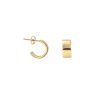 Kris Nations Wide Huggie Hoops in Gold - Image 2