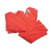 Luxe Waffle Wide Leg PJ Pant in Bittersweet Red - Image 5