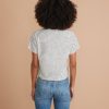 Lydia Textured Stripe Top in Natural/Black Stripe - Image 4